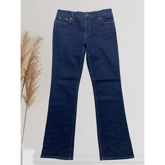 Lauren Ralph Lauren PETITE Women's Classic Bootcut Blue Jeans Size 2P - Picture 1 of 12